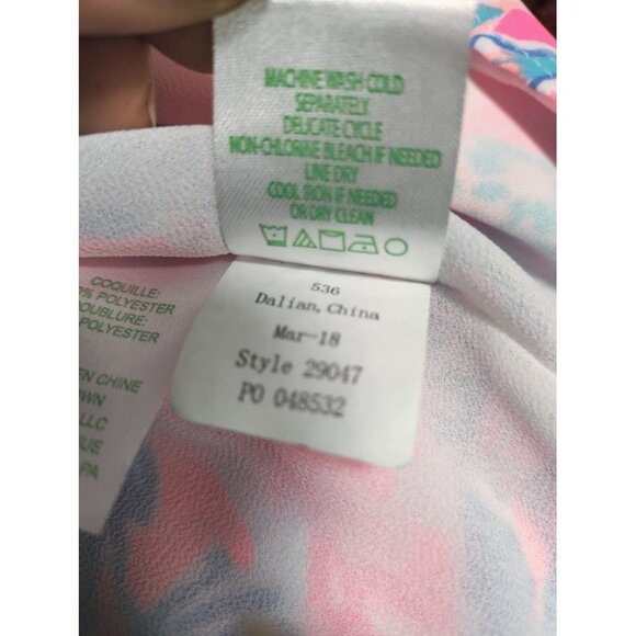 Lilly Pulitzer Whimsyfairy Summer Prairie Nautical Pascha Pink Twee Lexi Dress S - Picture 13 of 16